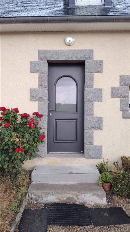 porte alu zilten modèle siero gris db703 satiné ext